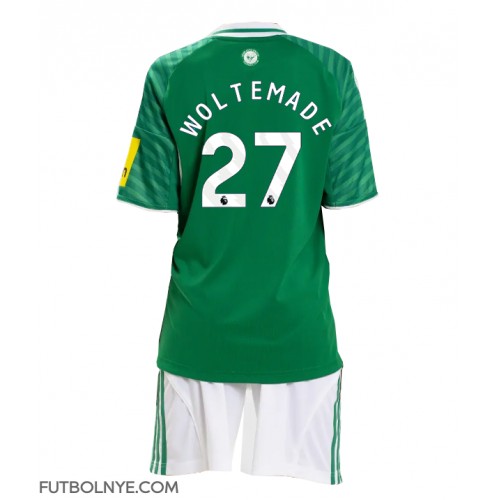 Camiseta Newcastle United Nick Woltemade #27 Visitante Equipación para niños 2025-26 manga corta (+ pantalones cortos)